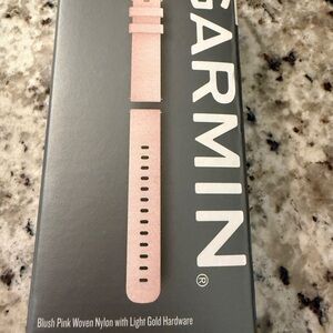 Garmin Pink Nylon Watch Band with Gold Accents